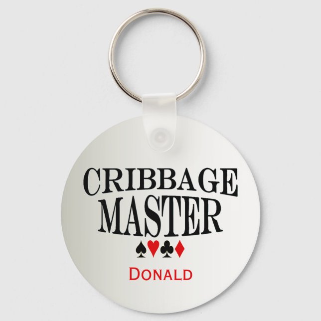 Personalized Cribbage Master Keychain (Front)