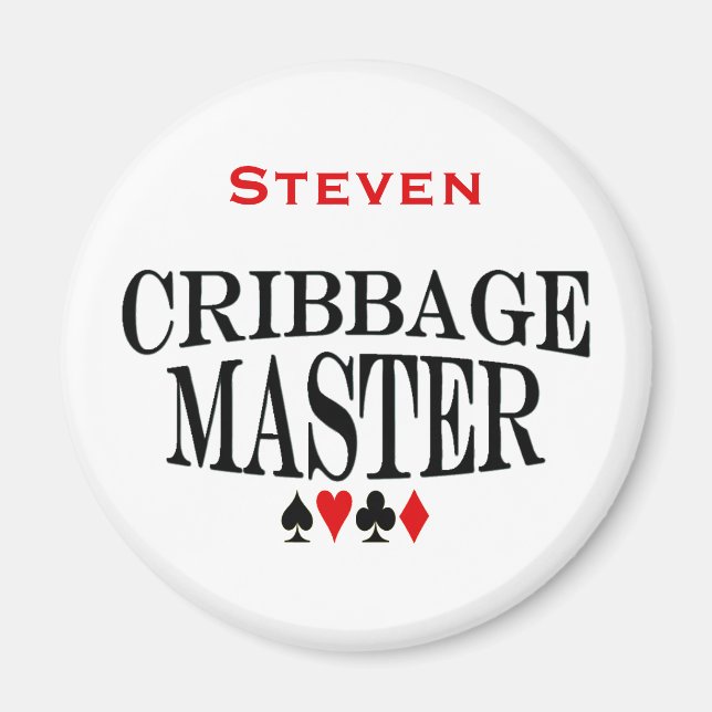 Personalized Cribbage master Magnet (Front)