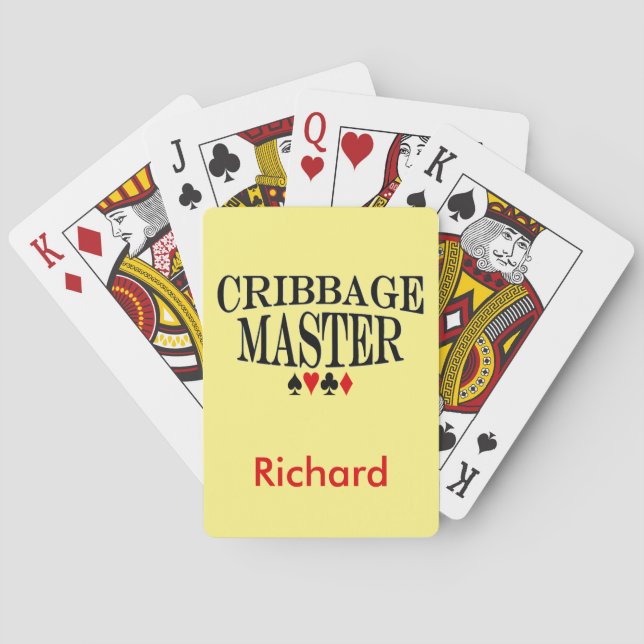 Personalized Cribbage Master Playing Cards (Back)