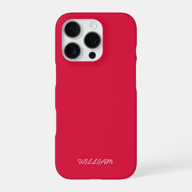 Personalized Crimson iPhone Case with Custom (Back)