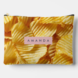 Personalized Crispy Potato Chip Design Accessory Pouch