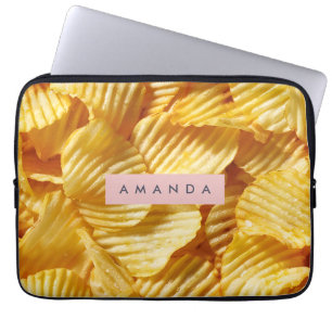 Personalized Crispy Potato Chip Design Laptop Sleeve