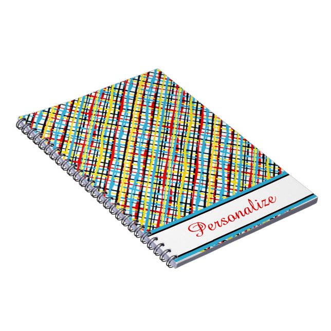 Personalized Crisscross pattern Notebook (Right Side)