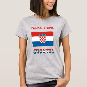 Personalized Croatia Flag Women's T-Shirt