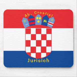 Personalized Croatian Flag Mouse Pad