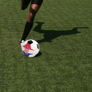 Personalized Croatian Flag With Name Soccer Ball