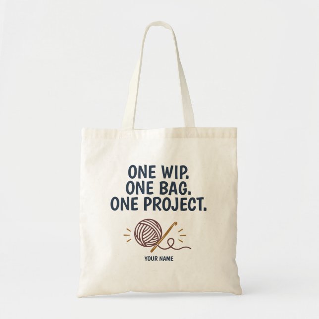 Personalized Crochet Project Bag (Front)