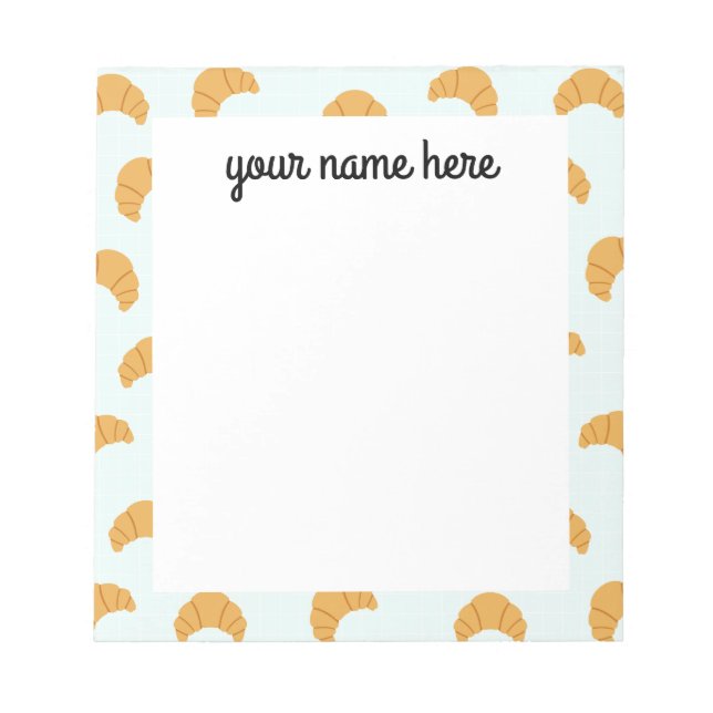 Personalized Croissant Notepad (Front)