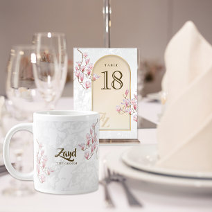 Personalized Croom Mug – Magnolia Floral Wedding