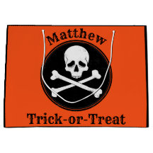 Personalized Cross Bones Halloween Bag