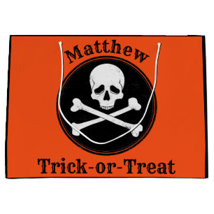Personalized Cross Bones Halloween Bag