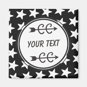 Personalized Cross Country Black White Magnet