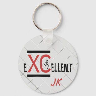 Personalized Cross Country XC eXCellent Runner Keychain