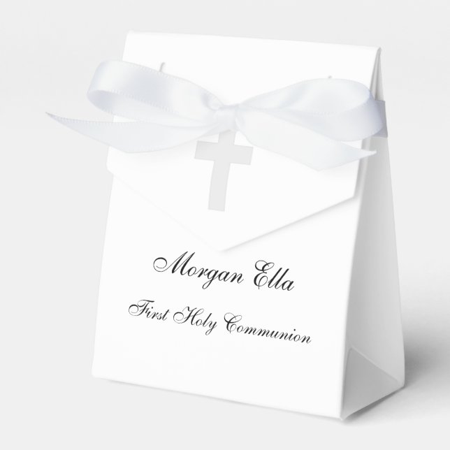 Personalized Cross Tent Favour Boxes (Front Side)