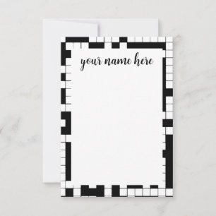 Personalized Crossword Notecards