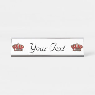 Personalized “Crown” Desk Name Plate