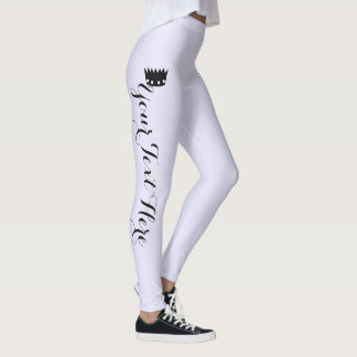 Personalized Crown Lavender Leggings