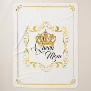 Personalized Crown Queen Mom - Sherpa Blanket