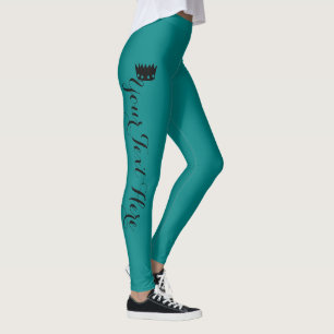 Personalized Crown Teal Leggings