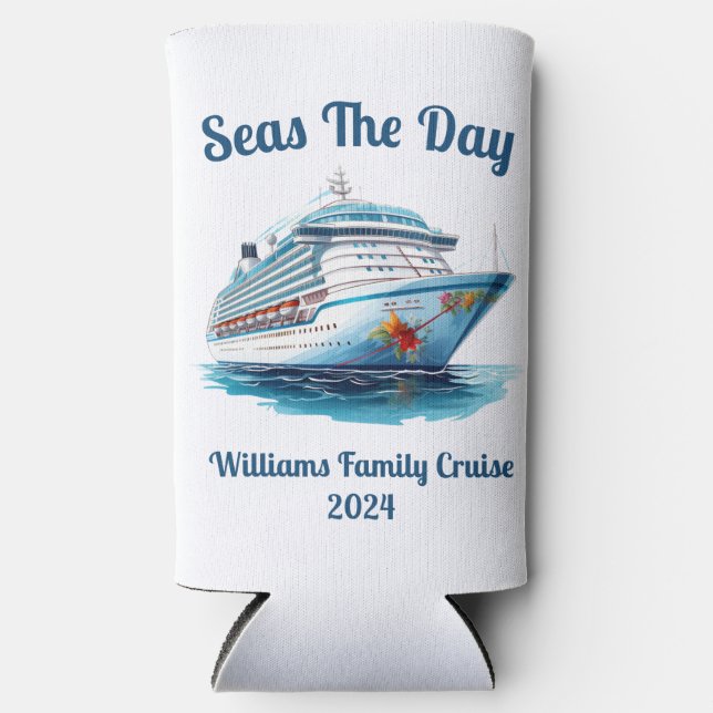 Personalized Cruise Design - Individuals or Groups Seltzer Can Cooler (Front)