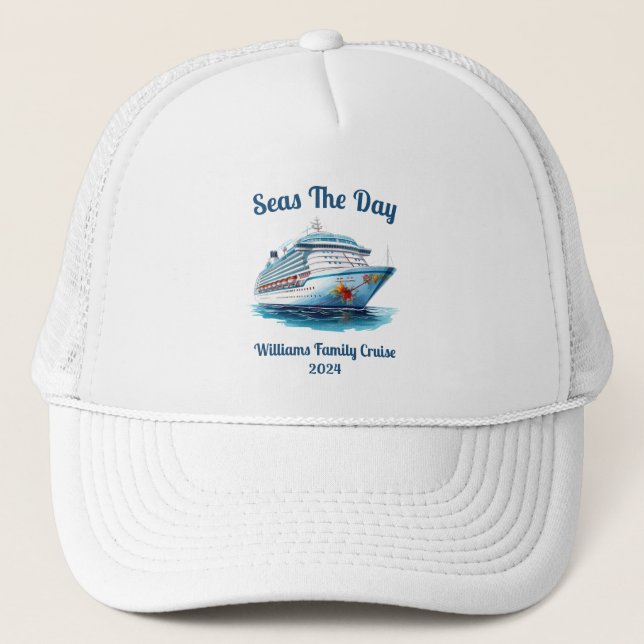 Personalized Cruise Design - Individuals or Groups Trucker Hat (Front)