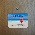 Personalized Cruise Door Beach Ocean Cocktail Magnet<br><div class="desc">This design was created though digital art. It may be personalized in the area provide or customizing by choosing the click to customize further option and changing the name, initials or words. You may also change the text colour and style or delete the text for an image only design. Contact...</div>