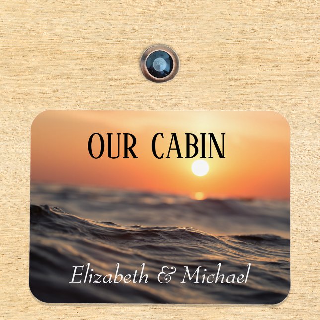Personalized Cruise Door Beach Ocean Sunset Magnet (Creator Uploaded)