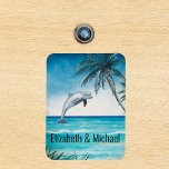Personalized Cruise Door Sea Dolphin Marker Magnet<br><div class="desc">This design may be personalized in the area provided by changing the photo and/or text. Or it can be customized by clicking Personalize this Template and then choosing the click to customize further option and delete or change the colour of the background, add text, change the text colour or style,...</div>