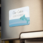 Personalized Cruise Door Sea Dolphin Marker Magnet<br><div class="desc">This design was created though digital art. It may be personalized in the area provide or customizing by choosing the click to customize further option and changing the name, initials or words. You may also change the text colour and style or delete the text for an image only design. Contact...</div>