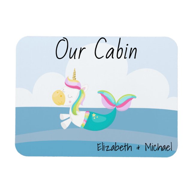 Personalized Cruise Door Sea Mermaid Unicorn Magnet (Horizontal)