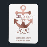 Personalized Cruise Squad Birthday Family Trip Magnet<br><div class="desc">This design was created though digital art. It may be personalized in the area provided or customizing by choosing the click to customize further option and changing the name, initials or words. You may also change the text color and style or delete the text for an image only design. Contact...</div>