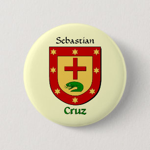 Personalized Cruz Historical Shield 2 Inch Round Button