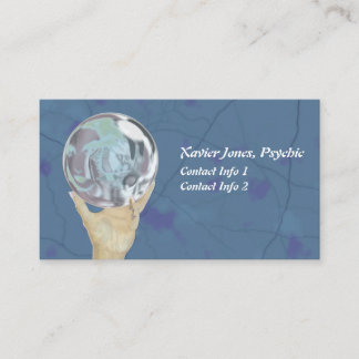 Personalized crystal ball psychic business cards