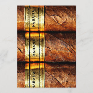 Personalized Cuban Cigars Habana Invitation