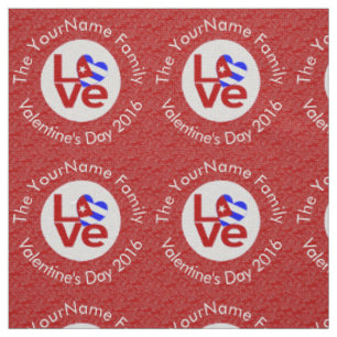 Personalized Cuban Red LOVE Flag Fabric