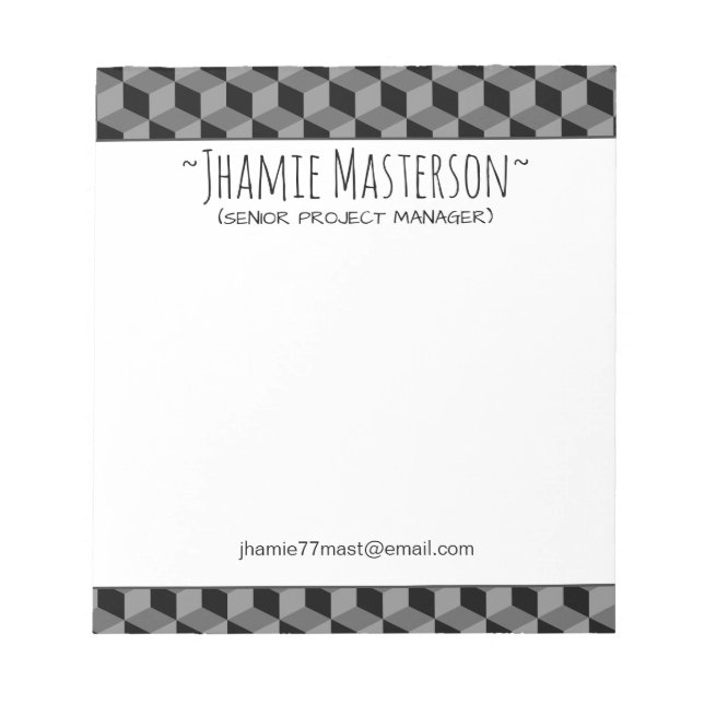 Personalized Cubed GS Notepad (Front)