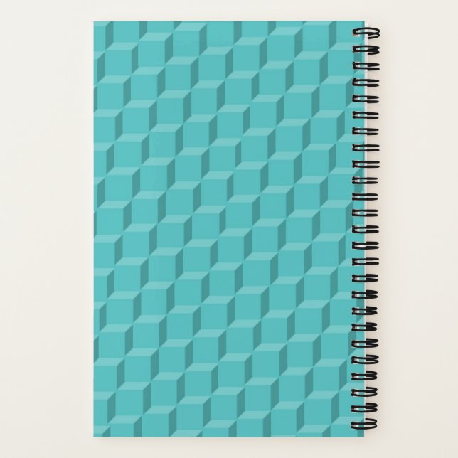 Personalized Cubes Spiral Notebook (Back)
