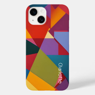 Personalized Cubism Design Pattern Text Template Case-Mate iPhone 14 Case