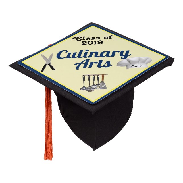 Personalized Culinary Arts  Graduation Cap Topper (Angled)