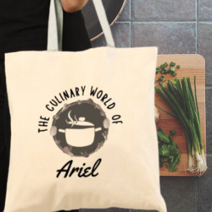Personalized Culinary World Chef Cook Foodie Gift Tote Bag