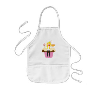 Personalized cup cake maker baker pink kids apron