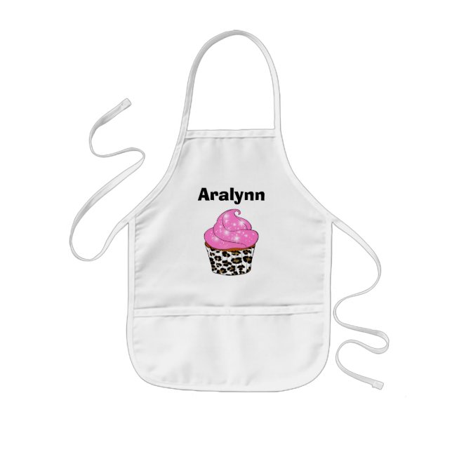 “Personalized Cupcake Apron” for Children Kids' Ap Kids Apron (Front)