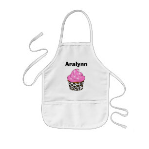 “Personalized Cupcake Apron” for Children Kids Apron