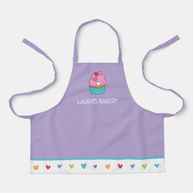 Personalized Cupcake Apron for girls (Front)