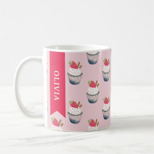 Personalized Cupcake Coffee Mug – Cute Dessert Lov