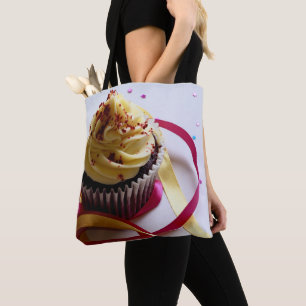 Personalized cupcake tote bag