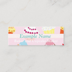 Personalized "Cupcakes" Twitter Mini Business Card