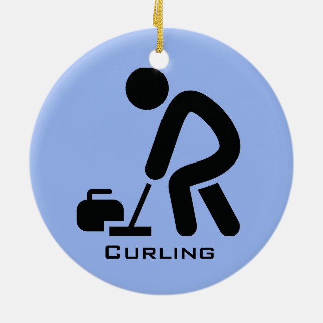 Personalized Curling Ornament (Back)