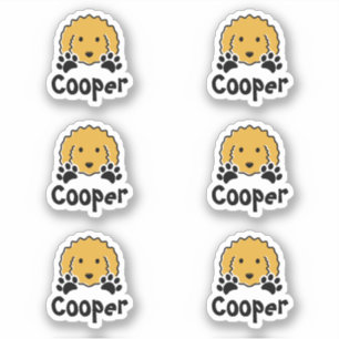 Personalized Curly Yellow Dog Name