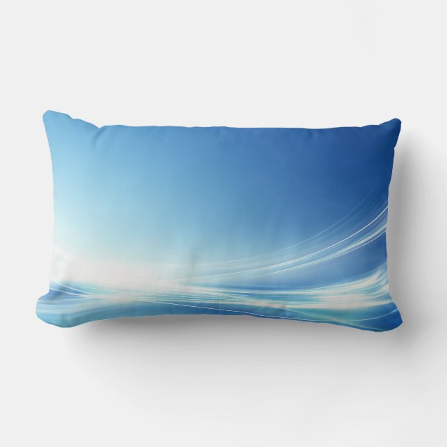 Personalized Cushion – Blue Abstract (Front)